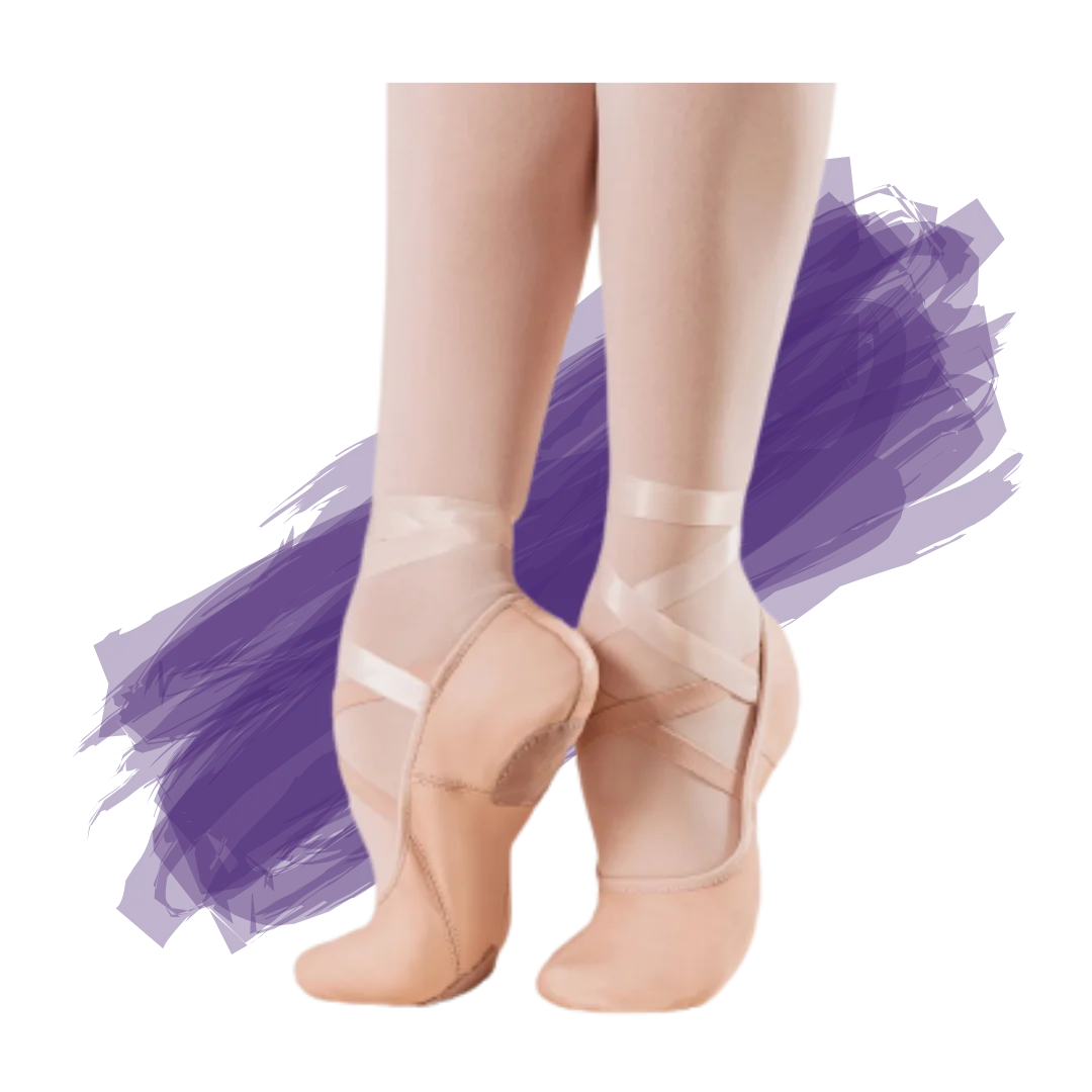 Ballet or Pointe shoes ribbons, mat 