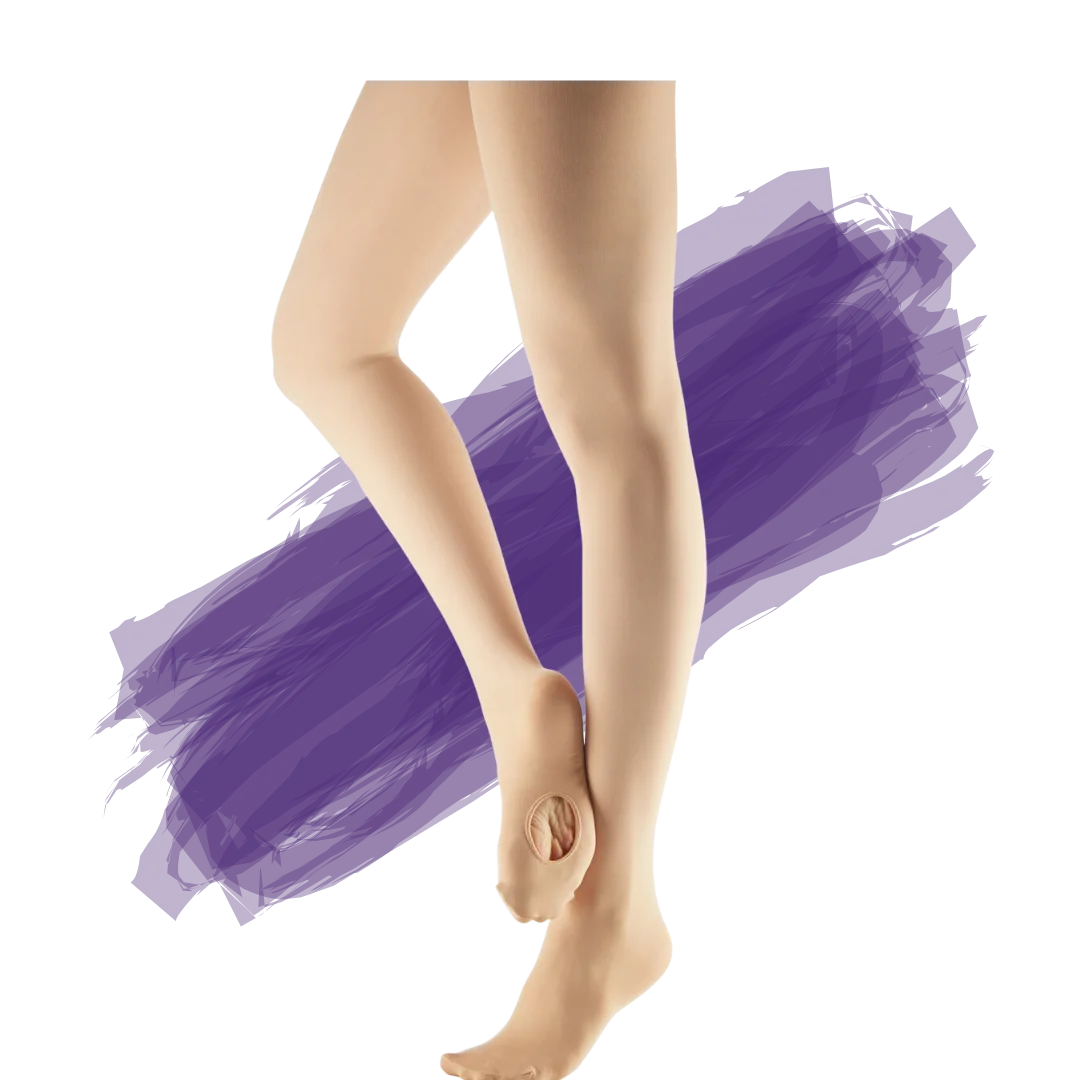 Convertible Toe Ballet Tights - Teens and Adult - light Suntan