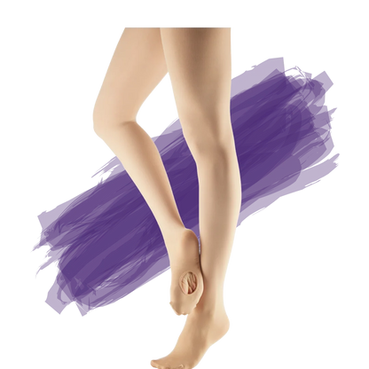 Convertible Toe Ballet Tights - Teens and Adult - light Suntan