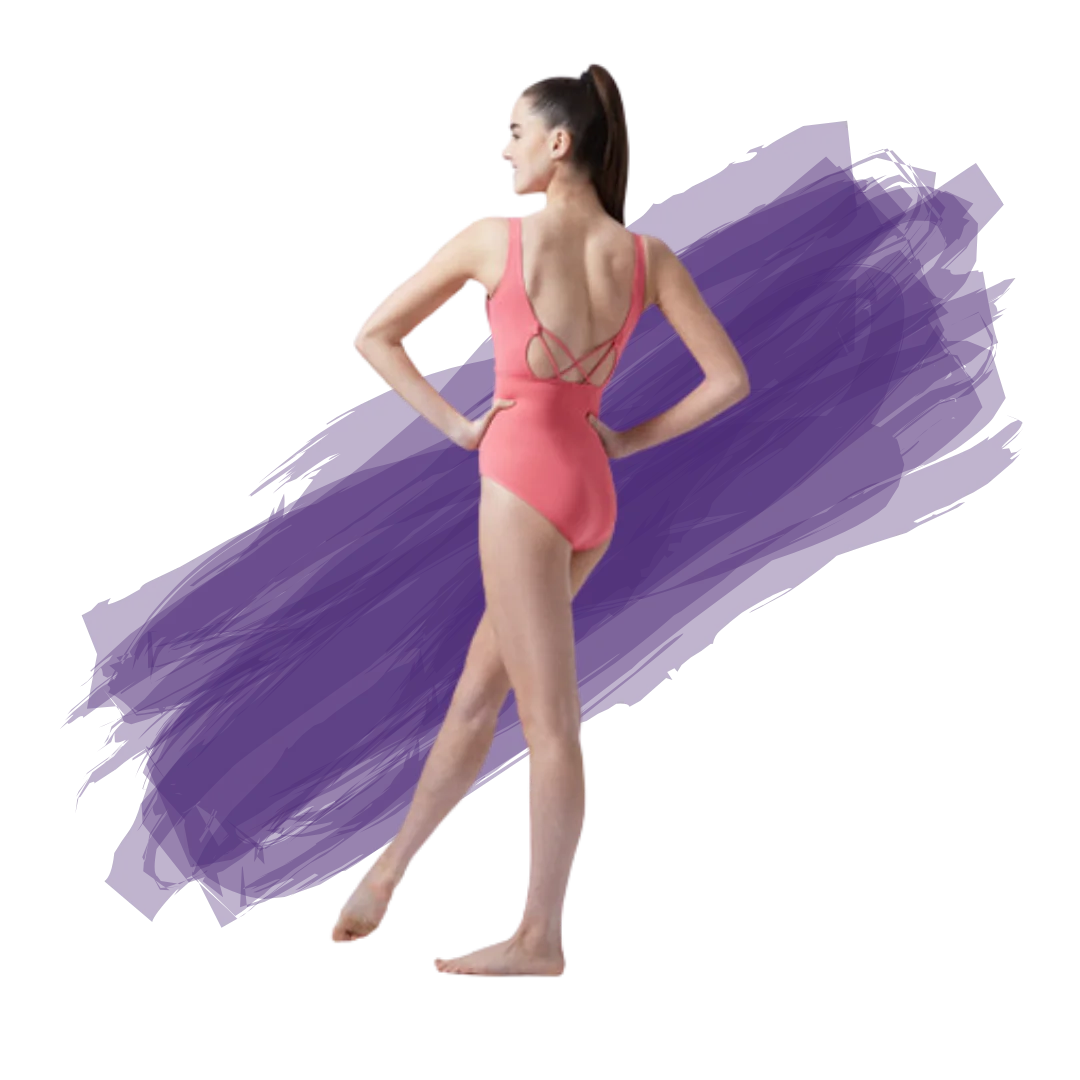 Cross Back Leotard - Teen (So Danca) - Mulberry