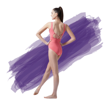 Cross Back Leotard - Teen (So Danca) - Mulberry