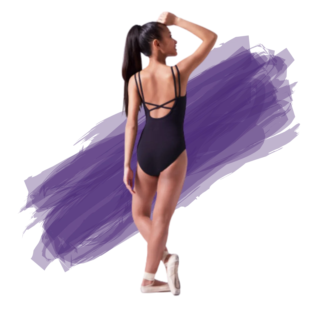 Cross Back Leotard - Teen - Black