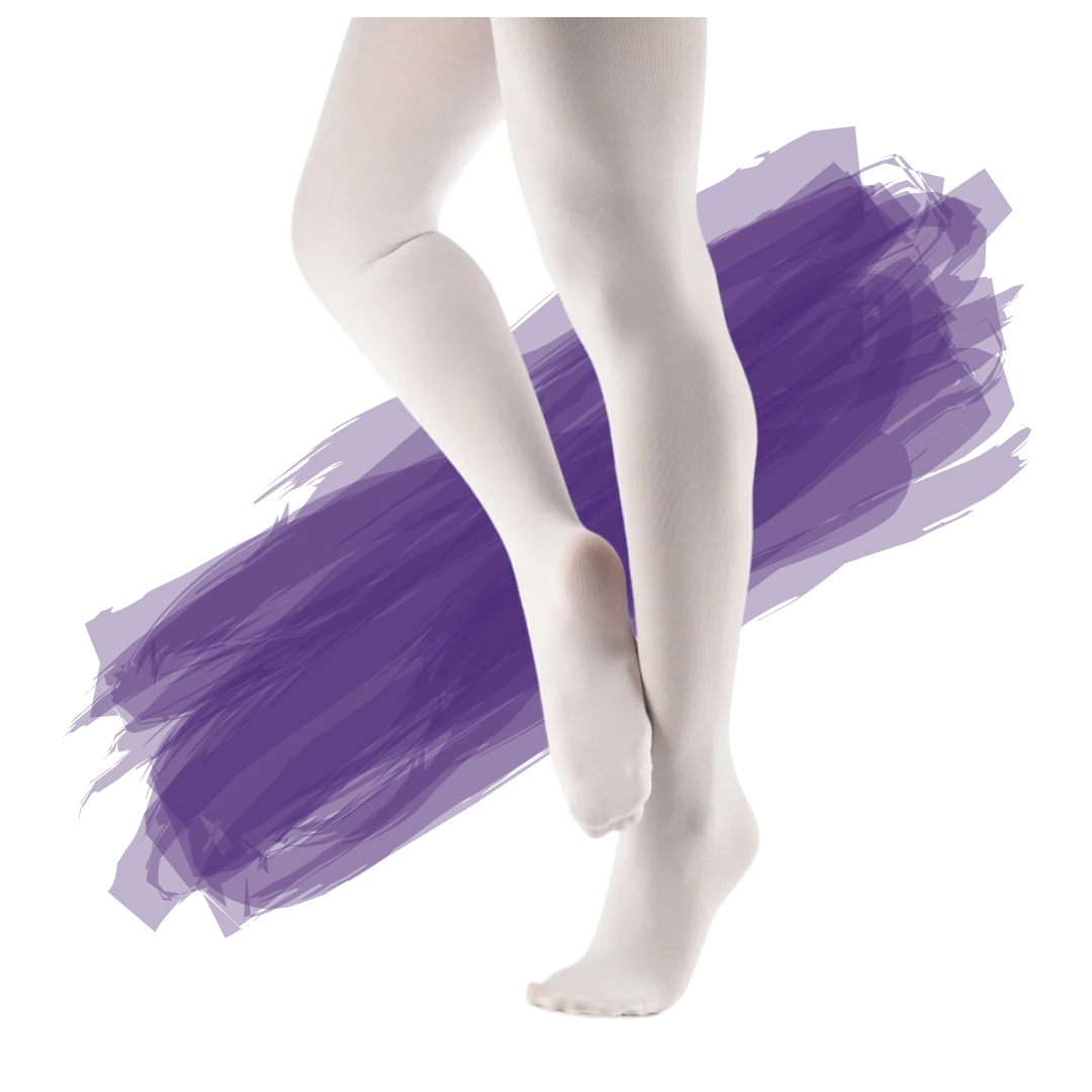 Footed Dance Tights - Adult - white