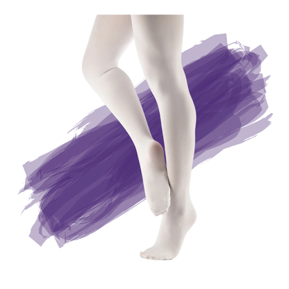 Footed Dance Tights - Kids and Teens - white